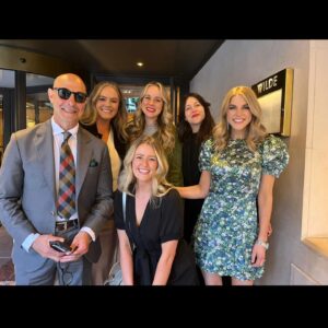 Amy Huberman Instagram - Well this was a very fun special day working with the stun hun that is @stanleytucci  I mean he should be called a Stan hun but that’s not my department. Although when my kids overheard me talking about our gig together, they thought I was working with a Stanly Cup but fear not I have now subsequently disowned them. 
I myself tried not to stan Stan but it’s very difficult because he’s very lovely. I had hoped he’d read me an Italian recipe from his book like ‘story time’ when we were all wrapped but it never happened. I also tried not to say “gird your loins girls!” from Devil Wears Prada because that would have been weird although I did say it to Brian and he wasn’t entirely sure what was happening which was fair. 
What a great day shooting together and we even got to stand around with microphones and cute bow lights over our heads like we were about to do a rap duet in Irelands Got Talent
Thank you to a brill team on the day and to @corinagaffey for the styling (loved that @theoutnet 👗 and the sparkles!) @cashmandjmc for brushing my hairs and @cloochy for painting me like one of your Irish girls 💄 and also to the lovely @aimeeodriscoll and team
📸 @apphoto.ie