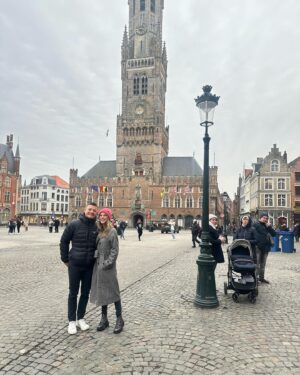Amy Huberman Instagram - I Bruges easily 🫶 

#likeapeach 
#colin&brendan2.0