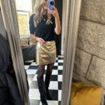 Amy Huberman Instagram - Thank you @newbridgesilverware for having me down again to lean against your walls looking like I have a dead arm 🩵 A gorgeous pre Christmas celebration yesterday at Newbridge Silverware. I cannay believe it’s our 7th year of my jewelry collection with you!! Thank you to you guys for all the support for the collection and apols to anyone I may have randomly pointed at and shouted “that’s my necklace!” over the past seven years You didn’t rob it, it is in fact yours (unless you did rob it and well then we will have words) And thank you to the @rtetoday show for my ABSOLUTE new fav mug ever of all time. Ps also a huge thank you to the utterly fabulous Irish designer and top bird @emmakatemanley 💚☘️for sorting this divine golden skirt of Christmas dreams @manleystudio 💛💛