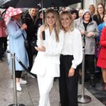 Amy Huberman Instagram - A massive thank you to the brilliant @ayumakeupireland team for gorgeous launch today. So chuffed to be the face of your Christmas campaign and thank you guys for having me, what a fab Irish brand you have built @suzie.ayu you are a powerhouse 💚☘️ And congratulations on the opening of your brand new sparkling store in Kildare Village ✨ Full sidewise pelting rain with floor length flares soggy to the knee; the ONLY way to glam up of a morn. The suit is @nadinemerabi I wore to the book awards last year which I had 💯 percent forgotten to dry clean. I mean what could possibly go wrong with a full white suit?! Jesus. Looked like I might have been dipped, rolled and soaked in a full bath of Guinness. And I don’t even drink Guinness. My local dry cleaners are complete dreamboat magicians. Thank you for a gorgeous morning @ayumakeupireland you are a indeed gorgeous team #paidpartnership
