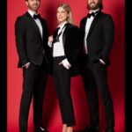 Amy Huberman Instagram - Two Hubermen and a Huberlady (well, questionable) @irishtimesmagazine Juuuuuuuuust waiting on the growth spurt to catch up with my brothers, any day now 🤞 They got all the height and beards in our house but there’s still time. Loved doing this shoot thank you so much @irishtimesmagazine @emilyquinnphoto @mimidublin8 @memarkhenderson @meganfoxfashion_ @dylanbradshawdb @leonarddaly thank you for inviting us to your Christmas shoot! Last time we got dressed up for a proper Christmas photo was to meet Santa in Stillorgan Shopping Centre in ‘87. Thankfully there was less dead arms and “I’m telling Mum!” this time Also love that in the second photo my brothers look like they’re holding me back from someone in a bar brawl, but like everyone is really well dressed and it’s all still quite amicable Special to have these family photos ❤️❤️❤️