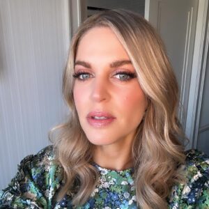 Amy Huberman Instagram - Well this was a very fun special day working with the stun hun that is @stanleytucci  I mean he should be called a Stan hun but that’s not my department. Although when my kids overheard me talking about our gig together, they thought I was working with a Stanly Cup but fear not I have now subsequently disowned them. 
I myself tried not to stan Stan but it’s very difficult because he’s very lovely. I had hoped he’d read me an Italian recipe from his book like ‘story time’ when we were all wrapped but it never happened. I also tried not to say “gird your loins girls!” from Devil Wears Prada because that would have been weird although I did say it to Brian and he wasn’t entirely sure what was happening which was fair. 
What a great day shooting together and we even got to stand around with microphones and cute bow lights over our heads like we were about to do a rap duet in Irelands Got Talent
Thank you to a brill team on the day and to @corinagaffey for the styling (loved that @theoutnet 👗 and the sparkles!) @cashmandjmc for brushing my hairs and @cloochy for painting me like one of your Irish girls 💄 and also to the lovely @aimeeodriscoll and team
📸 @apphoto.ie