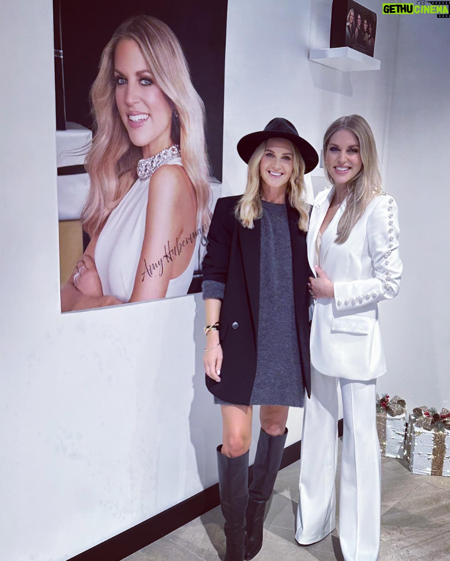 Amy Huberman - 8K Likes - A massive thank you to the brilliant @ayumakeupireland team for gorgeous launch today. So chuffed to be the face of your Christmas campaign and thank you guys for having me, what a fab Irish brand you have built @suzie.ayu you are a powerhouse 💚☘️ And congratulations on the opening of your brand new sparkling store in Kildare Village ✨
Full sidewise pelting rain with floor length flares soggy to the knee; the ONLY way to glam up of a morn.
The suit is @nadinemerabi I wore to the book awards last year which I had 💯 percent forgotten to dry clean. I mean what could possibly go wrong with a full white suit?! Jesus. Looked like I might have been dipped, rolled and soaked in a full bath of Guinness. And I don’t even drink Guinness. My local dry cleaners are complete dreamboat magicians. Thank you for a gorgeous morning @ayumakeupireland you are a indeed gorgeous team #paidpartnership