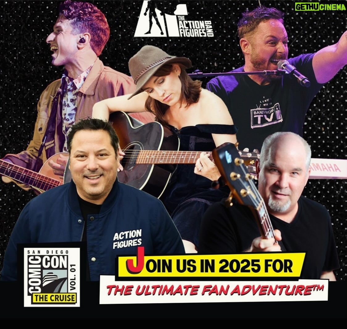Amy Jo Johnson Instagram - I’m in the band! So excited to join the @comicconband for @comicconthecruise February 2025! @greggrunberg @scottchristophergrimes @nickmarzock @comic_con 🚢