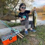 Amy King Instagram - We’ve got ourselves a little fisherman! 🎣 @kidcasters #catchandrelease #qualitytime #gooutside