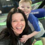Amy King Instagram - When you have the trampoline park all to yourself! The person behind us is an employee 😋
