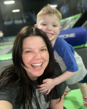 Amy King Instagram - When you have the trampoline park all to yourself!
The person behind us is an employee 😋