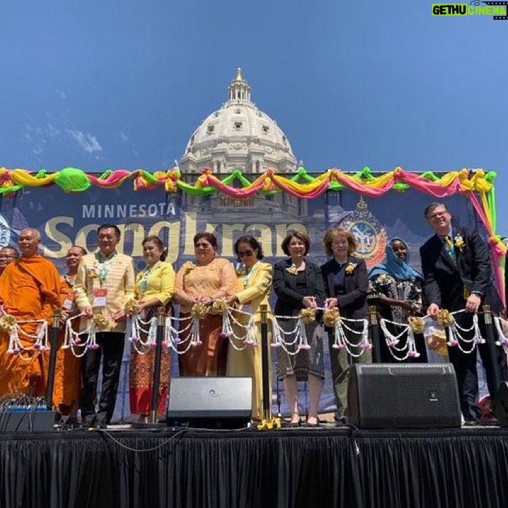 Amy Klobuchar Instagram - It was a perfect day for the Minnesota Songkran Festival to celebrate the Thai New Year! Sawatdee Pee Mai!