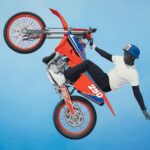 Amy Sherald Instagram - This diptych is my ode to Baltimore City and dirt bike culture everywhere. Cities around the country have aggressively moved to crack down on urban dirt biking. But the riders, predominantly people of color, are left with nowhere to go and no readily available options to ride. I hope in the future that municipalities will be able to leverage productive urban planning methodologies similar to what they have done to accommodate for bicycles, and skateboarders. Because for most of rider’s the choice to get on a bike is a choice to choose a positive path in life. Scroll to see some footage of @wheeliewayne and @chad__5 the day of our shoot. I remain in awe of their skillz. #baltimorecity #dirtbike #motorcycle Title: Deliverance 📸: @olivialifungula ✨