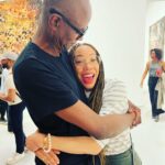 Amy Sherald Instagram - One of my favorite humans and favorite artists. Mark Bradford’s show You Don’t Have To Tell Me Twice Opened last night @hauserwirth and its epic. Art royalty @lornasimpson in the back ground #paintings #go #friends