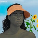 Amy Sherald Instagram - A Midsummer Afternoon Dream 🚲🌻☁️#gardensofinstagram #art #paintingoftheday #greengrass #sundayfunday #blackwomenmatter #amysherald #sunshineonacloudyday