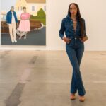 Amy Sherald Instagram - Thanks for a good time LA ❤️The Great American Fact up at @hauserwirth in Los Angeles until June 6. #hauserandwirth #losangeles #art #blackonblackonblack #americanart #americanartist #painting #asamericanasapplepie 📸: Frederik Nilsen