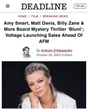 Amy Smart Instagram - So excited to announce this new film Blunt!! Such a great cast and awesome director @annaelizabethjames 🔥