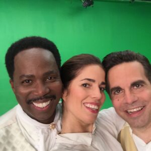 Ana Ortiz Instagram - Best time working w these two #fabulous & #gorgeous guys! #luckyme #WeTheVoters #foundingfathers @haroldperrineau @macantone