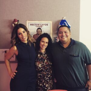 Ana Ortiz Instagram - Back @latina w @jesustalks & @priscilrodrig for their podcast! Love it here. Talking @wtv2016, #DeviousMaids & more! #wethevoters #hectorlavoe Um, is @jesustalks wearing a Luchador mask as a hat?