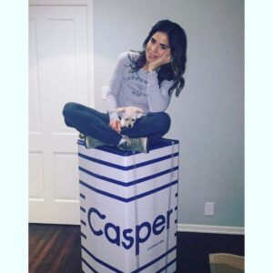 Ana Ortiz Instagram - Little Sophie is excited about our new @Casper bed. So am I!! #bedhog #sleeeeepy
