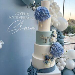 Anaïs Sanson Instagram - Anniversaire surprise de ma @shanasanson.off 🩵
Et oui 18 ans ça se fête ✨
Elle a pleuré de joie 🥹🤍

-gâteau @mcgateauxmc 
-déco @la.belle.demoiselle 
-photobooth @azur__event__ ✨

Collaboration commerciale