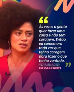 Ana Flavia Cavalcanti Instagram - “Eu comemoro toda vez que eu tenho coragem”. A atriz Ana Flavia Cavalcanti compartilhou esse importante ensinamento pra gente no #SemCensura. E aí, você já celebrou suas conquistas e atos de coragem? Acompanhe o programa de segunda a sexta, às 16h, na televisão e no canal da TV Brasil no YouTube! 📲