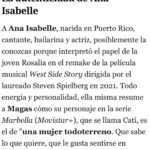 Ana Isabelle Instagram - Para @magasrevista 💗 . Mi primera entrevista en España. #Marbella estrena Mayo 2🫶🏼 @movistarplus . @ellascomunicacion @mesalapress Glam @ivangomez Estilista @josejuan35