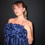 Ana Marta Ferreira Instagram - Thank you @buzinabrand 💙 Dress @buzinabrand Hair @erikiric MUA @raquelestevens Jewelry @tousjewelry 📸 @joaopaulo____________ @lagence_lisboa @lisboafashionweek