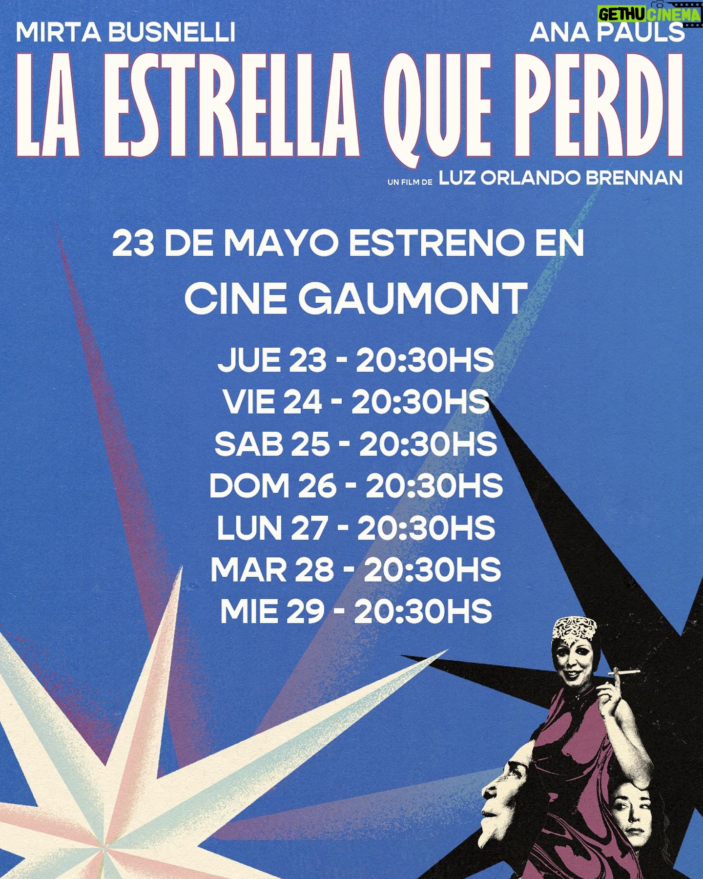 Ana Pauls Instagram - ✨Dijo la prensa sobre LA ESTRELLA QUE PERDÍ Una película de @luzobrennan Protagonizada por Mirta Busnelli y Ana Pauls ⭐️⭐️⭐️ YA EN CINES! 🗓️A partir del 23 de mayo, a las 20.30 hs en el cine Gaumont. 🎟️Comprá tus entradas ahora (link en bio) Con @mirtabusnelli @anitapauls @gustigarzon @susanavarelaatriz @ezequiel.asnaghi @merburgos_@fabianarenillas @ismestre @mar1908 @julietazapiola @urtizbereagonzalo @federold Una producción de: @caudillocine @cine.fervor @makeunit picnic producciones @diegoamson @fersalem @nana.prile @natalia.meta Distribuye: @cinetrenok Prensa: @silvanawaisberg Redes: @francolovisolo #LaEstrellaQuePerdi #LuzOrlandoBrennan #MirtaBusnelli #AnaPauls #CaudilloCine #CineFervor #MAkeUnit #PicnicProducciones #DiegoAmson #FerSalem #AldanaAprile #NataliaMeta #Cine #CineArgentino #Estreno