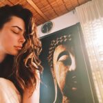 Anabelle Acosta Instagram - Waking up like “What dimension is this?What happened Buddha?..I drifted lol”.. Much needed spa day 💆🏻‍♀️💜🏯🍥🎋🎏 #grateful #zen