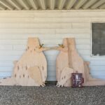 Anastasia Baranova Instagram - Dino Build weekend was a wild success! #LarrytheDinosaur is coming along nicely for the #DinoDiscoBM23. Crafted with a lot of care and a lot of twerk. #italltwerkedout #burningman #burningman2023 #burningman2023preparation #campyellowunbrella