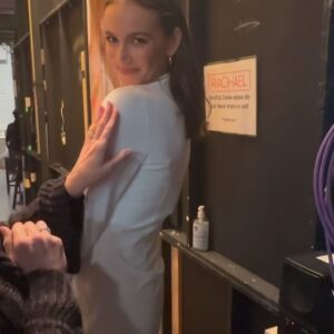 Andi Matichak Instagram - This was way too much fun! Thank you for having me @RachaelRayShow and making me feel right at home 🤍