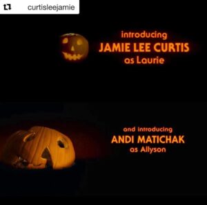 Andi Matichak Instagram - 1978 & 2018! To have my first major project be Halloween is an incredible gift AND to have my title credit mimic Jamie Lee’s first major career credit means more than anyone can imagine. So much love went into this project... You have no idea! @halloweenmovie ・・・
#repost @curtisleejamie 
I mean.... COME ON ! #generationcool @halloweenmovie
