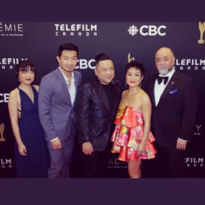 Andrea Bang Instagram - TV family looking dapper. Thank you #canadianscreenawards for having us! Proudly @made_nous in Canada 📷 #kimsconvenience