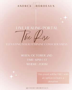 Andrea Bordeaux Instagram - A have a FREE invitation for y'all! Join me this Monday, October 2nd in my second Live Healing Portal.

I'm always asked tons of questions by Women on topics such as how to manifest, how to access their Feminine essence, and how to build trust between yourself and The Divine Feminine. It's such joy to share my knowledge and help demystify some of these popular topics.

This has inspired me to offer a FREE Healing Portal that I'm calling 'The Rise' which is all about elevating your Feminine consciousness. I will speak about the massive spiritual shifts that are taking place across the planet because I *know* you all have been feeling it these past few years.

There's a deep pull within you telling you that you're supposed to be doing something more, but what is it and how to do you figure it out?
 
When people say that "The Divine Feminine is rising" what exactly do they mean by that? And what does that have to do with you?
 
I'll tell you.
 
I'll also speak to you about how to begin accessing your unique power, in order to accelerate your journey of awakening and remembrance. Do you feel disconnected from your inner voice? I'll teach you a simple embodiment practice to help you connect to her.
 
And of course, I will answer questions so come ready with some juicy ones!
 
The call will be recorded. 
 
While I am offering you this for FREE, you are very welcome to leave a donation on the sign up page, which I would be so charmed by.
 
Plan to be there for 2 hours, but it could go longer because once I open the flow, I keep sharing until I feel complete. If you've been in a portal with me before, you know I go DEEP.

I can’t wait to see all of your beautiful faces in a few days!

Love, Andrea💕