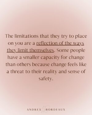Andrea Bordeaux Instagram - Here’s a harsh truth about healing and growth:

No matter how much you grow and evolve, there are people in your life that will remain committed to misunderstanding you.

People’s reality is a projection of their consciousness. Some people need to see you in a certain light in order to maintain a hold on their reality. In order to acknowledge that you are not as they see you, their perception of reality would need to shift, which is too uncomfortable for most people to bear.

It’s not personal, even though it feels like it.

The fear of being misunderstood is a deep wound for many because being misunderstood is often associated with being ridiculed, ostracized, punished, or feeling lonely.

So rather than accepting that some people just don’t have the capacity to see you as you are, you go above and beyond to try to prove yourself through over-explaining, people pleasing, or arguing in an attempt to change their mind.

This is a waste of your precious energy and time and you know it, you just don’t know what else to do.

So what *can* you do instead? It’s simple:

✨Let them misunderstand you.✨

Let them.

Let them think whatever they want about you, because you know who you are and what you have to offer the world.

Let them miss out on experiencing your radiance and magic.

If you have a hard time with this, then you have energy leaks in your sense of self that need to be addressed. Inner child work is a great tool to address these leaks.

When you know who you are, nothing that anyone can say will shake you.

Not everyone is going to get you, because not everyone deserves you. Save your energy for the people who see you and love you as you are, and let everyone else think whatever they want.

Because again, it's not personal.

Share in the comments some of the ways that you’ve felt misunderstood by others and share this post with anyone who also needs to hear this.🌹

Love,
Andrea