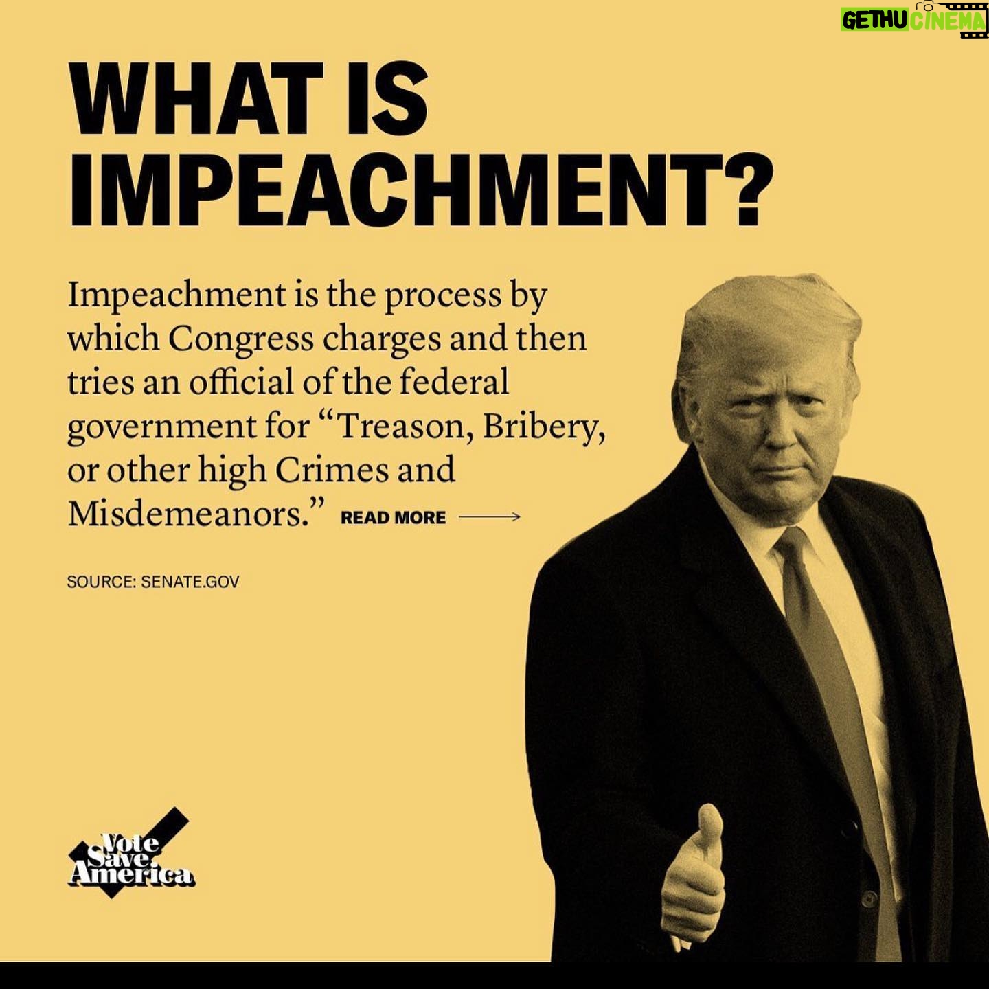 Andrea Bowen - 2.1K Likes - Here’s a picture of me being photographed by the lovely @kateromeropics and while we’re in the realm of black & white, let’s talk about the impeachment of Donald Trump.
Swipe through for a very clear and concise explanation of why it is so important to proceed with impeaching Trump for the 2nd time.
2 impeachments in 4 years? That’s gotta be some sort of a record, huh?
Yes, it is.
Trump will be the only President in our Nation’s history to bear that shame and boy has he earned it.