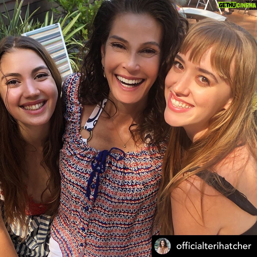 Andrea Bowen - 9K Likes - Reposting from my cutie 2nd mama. Man oh man do I adore her and look at her brilliant and beautiful daughter, @iamemersontenney who is out conquering the world. So grateful for our special bond, @officialterihatcher. Such a happy day! 💗
Posted @withrepost • @officialterihatcher Sandwiched by two of the best daughters in the world! It is hard for me to put into words how much I cherished this long overdue reunion. I am forever grateful for our memories together and many moments filled with laughter, support, creativity and love! I will always be there for both of you. So proud! Wow...just so happy to be a part of these amazing ladies lives!!!!!
We missed you @jamesdentonofficial #lucky #grateful #friendship #momlife #fourthofjuly #poolparty #cookout #nothingdesperateaboutthis