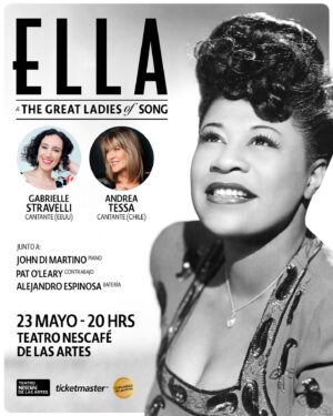 Andrea Tessa Instagram - Las cantantes Andrea Tessa (@andreatessa) y Gabrielle Stravelli (@gabriellestravelli) protagonizarán un espectacular homenaje a la reina del jazz, Ella Fitzgerald 🎙️

“Ella and the great ladies of song” es el nombre del concierto que celebrará el legado de una de las voces  más inolvidables de la historia. 

🎶 Con John Di Martino en el piano, Pat O’Leary en el contrabajo y Alejandro Espinosa en la batería.

📆 23 de mayo - 20:00 horas
📍 @teatro_nescafe
➡ 20% de descuento para socios de la Comunidad de las Artes
🎟 Venta en Ticketmaster.cl y sin recargo en boleterías del Teatro