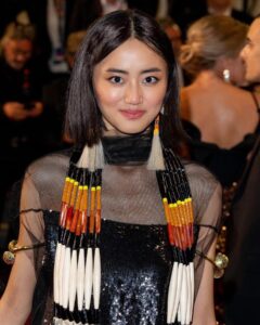 Andrea Kevichusa Instagram - Cannes Film Festival, ‘23. Premiere of May December, directed by Todd Haynes. Honoured and thrilled to have been given the opportunity to represent Nagaland!! Cannes was such a beautiful experience and I am extremely grateful I could attend. @nfdcindia Thank you for the opportunity! Dress: @studiomoonray Styled by @edwardlalrempuia @asulkr
