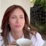 Andrea Savage Instagram - This is what I look like drinking coffee. It’s pretty cool. Last 24 hours to see this but right in your face! IRL!! So much face!!! Go to tusctogether.com click on auction tab @tusctogether to bid!! All proceeds go to maintaining health care access for crew!! @mptf @wgawest @sagaftra #wgastrong #sagstrong #solidarity