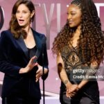 Andrea Savage Instagram - Such a fantastic night celebrating the heart and soul of every production… THE MAKEUP AND HAIR DEPARTMENTS!!! So thrilled to be there to present and fete these amazing people at the @MUAHS_Awards ! And to see how many weird expressions I make in every given moment. What is wrong with my face??? Don’t feel the need to respond to that question. Huge thank you to @dickycollins & @juliannekaye for making me look and feel gorge city. Suit - @alc_ltd Tank - @lagencefashion Shoes - @prada earrings @livluttrell #MUAHSawards @MUAHS_Awards @local_706 @helenaalexis #gorgecity