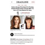 Andrea Savage Instagram - Guys. So THRILLED to get this exciting news out in the world!! My #imsorrytv partner and friend @joey_slamon and I are coming to make you tinkle out of your front tushy again!! Truly super super excited for this. ❤️ @sonypictures @deadline