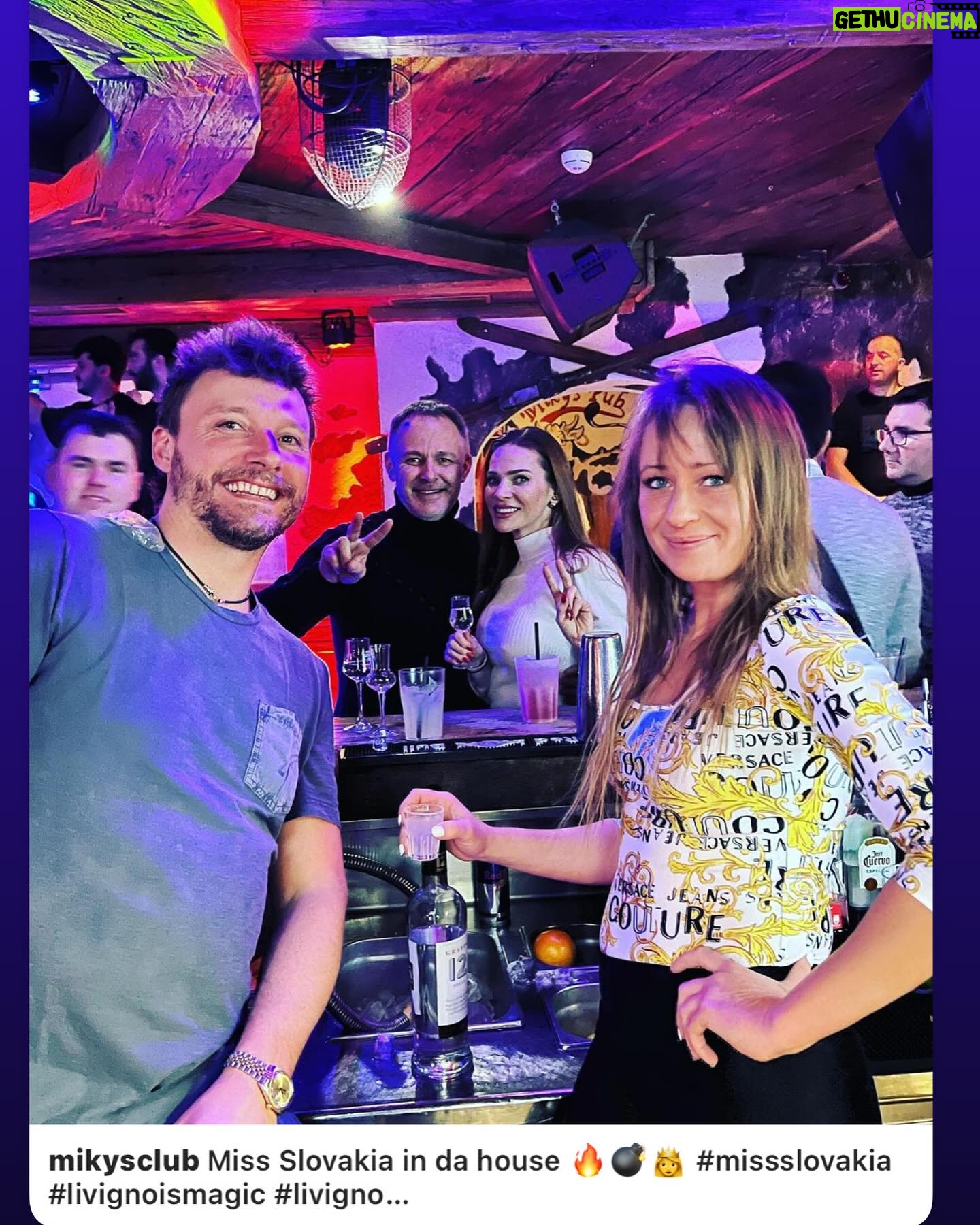 Andrea Verešová Instagram - After one year visiting @mikysclub 💫 🍾 Best club in town👍💥 Najlepší klub, najlepšia zábava a super partia ! To sme si nemohli nechať ujsť. ✌️ Aké prekvapenie, že si nás Miky pamätal. Vďaka za vrelé privítanie. Moc sme si užili a zapili koniec zimnej sezóny ! 🫶😃