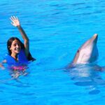 Andreia Dinis Instagram - Que momentos incríveis tivemos com estes maravilhosos seres. Meigos, dóceis, inteligentes. Flor nunca se irá esquecer do que aprendeu sobre eles e com eles. ❤️ #moments #family #dolphins #toremember #zoomarinealgarve @zoomarine_algarve_oficial