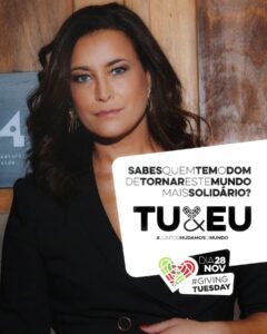 Andreia Dinis Instagram - Ser solidário é ser feliz! Seja doando bens, tempo ou através de pequenos apoios financeiros – tudo ajuda! 🌟 ✨ Junto-me ao movimento incrível do GivingTuesday que espalha magia e generosidade pelo mundo. Vamos fazer desta terça-feira um espetáculo de generosidade! 🤗🎉 1️⃣ Visita o @givingtuesdayportugal 2️⃣ Escolhe uma organização social e dá o teu apoio 3️⃣ Tira uma foto do teu momento de generosidade e partilha nas redes sociais com as hashtags #GivingTuesdayPT #GivingTuesday #28Nov #JuntosMudamosOMundo Dia 28 de Novembro, vamos formar a maior onda de generosidade que percorre o mundo inteiro! 🌊🌍 @givingtuesdayportugal @lagence_lisboa