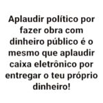 Andreia Dinis Instagram – A propósito da quantidade de obras que vemos agora a serem feitas. Há eleições em breve??? Pois 😒