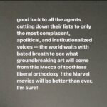 Andreja Pejić Instagram – I stand with @susansarandon @jennaortega @melissabarreram @rogerwaters 
Please swipe left for the part about “Mecca of toothless liberal orthodoxy” compliments of @diet_prada