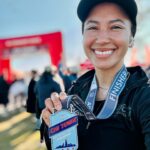 Andy Allo Instagram - Hit a PR today and broke an hour running a 10k!! 🥹😭🙌🏽🏃🏽‍♀️ 9:39 min/mile and shaved off 4 minutes from my last 10k! Story time: I had hit Mile 5, in the home stretch, and @mileycyrus song ‘We Can’t Stop’ came on my run playlist and I said a Hey Siri skip song but she didn’t skip. So I asked again Hey Siri Skip Song and she still didn’t do it. I was feeling tired and was about to yell at Siri haha but then it hit me, THIS is the song I needed to hear and when I accepted it, everything changed. We can’t stop baby! Let’s go! It’s like a got a second wind. I picked up the pace and I felt like the Terminator on a mission. 😂😂 Anyway, super proud of myself cus there’s nothing like starting the day off with a quick 10k haha. Shout out to @gritendurance & @coachjiml inspiring me to keep going! 💪🏽🏃🏽‍♀️ Ps. Sunrises are my love language and this mornings did not disappoint. #chicagoskyline was doing her thing. 🥰 #10krun #runchitown #allcommunityevents #runner #selflove #selfcare #pr #personalrecord #endurancerunning #athlete
