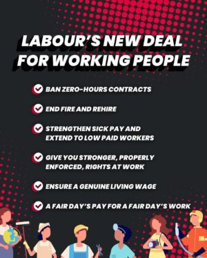 Angela Rayner Instagram - Labour will deliver a New Deal for Working People. 

It’s how we’ll make work pay.