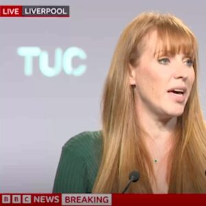 Angela Rayner Instagram - Labour will build an economy that works for working people. 

We’ll bring forward our New Deal legislation to Parliament within 💯 days of taking office.

Proud to address @tradesunioncongress in Liverpool today.