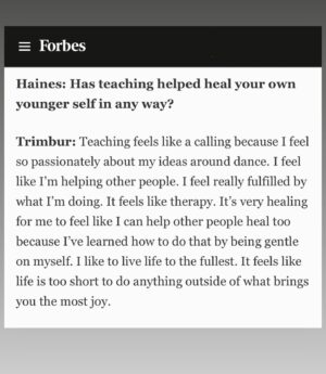 Angela Trimbur Instagram - @forbes magazine write up wow I’m a business woman it seems need an 80s briefcase now for my ballet slippers 💼 interview/written by business woman @annarosalie