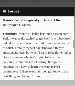 Angela Trimbur Instagram - @forbes magazine write up wow I’m a business woman it seems need an 80s briefcase now for my ballet slippers 💼 interview/written by business woman @annarosalie