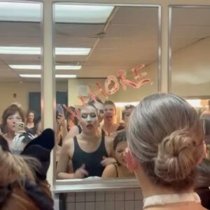 Angela Trimbur Instagram - The @angelatrimburdance Balletcore Recital was one of the best nights of our lives and was everything I dreamt it could be and more. I wanted it to feel like we’re in the classic ballet movies we all love.  Everyone showed up and played their parts: the dancers being prima ballerinas (in our playful anti perfection don’t take yourself too seriously kind of way )…Miss Angela and her flawless French accent jk…and the wildly supportive fans. The families and chosen families (some flew in for it and surprised them!) and even people you may not have even guessed would show up for you but did…were all encouraged to celebrate their bold ballerina loudly, scream their names at any point and throw roses and give bouquets after each routine.  Everyone there that night came CORRECT. It felt like a sports game truly. But extra sentimental. 

All the dancers were people who had a complicated relationship with dance like felt they couldnt anymore or haven’t since they were 6 or felt they shouldn’t ever and they all worked their asses off and bonded deep. We went from people who knew maybe one other person kinda- to each others new RideOrDies tbh it’s true it seems. 

80 dancers. 730 friends n family attendees. 2946627838474 feelings 1 night wow I wish at least 2 ugh. Next time.